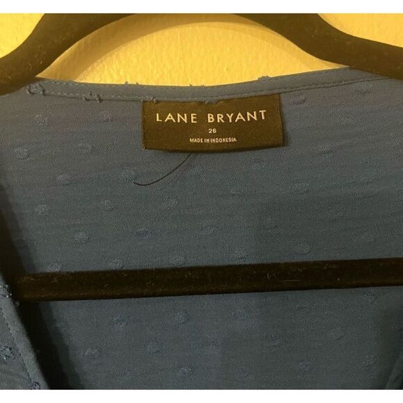 Lane‎ Bryant Plus Size Classic Long-Sleeve V-Neck Cropped Blouse 26 - Picture 4 of 9